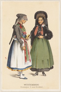 German peasant costumes - Wurtemberg Betzinger near Rottweil
