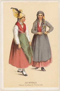 Austrian peasant costumes - Austria Upper Austria - Stiermark