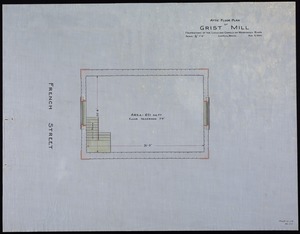 Grist mill. Attic floor plan