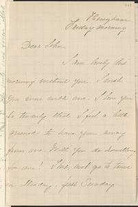 Letter from Mary W. Glover to John D. Long