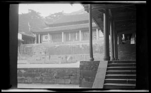 Covered stairs and temple building