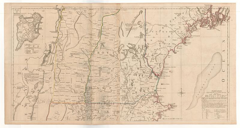 A map of the most inhabited part of New England containing the provinces of Massachusets Bay and New Hampshire with the colonies of Conecticut and Rhode Island divided into counties and townships the whole composed from actual surveys and its situation adjusted by astronomical observations