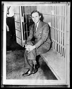 Bruno Richard Hauptmann in jail cell