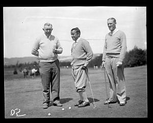 Jesse Guilford, Gene Sarazen and a third golfer