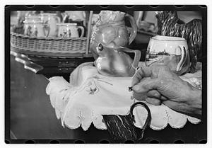 Mrs. Lue Stuart Wadsworth, collector of rare pitchers