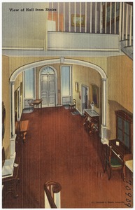 View of hall from stairs, My Old Kentucky Home, Bardstown, KY