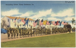Presenting colors, Camp Claiborne, La.