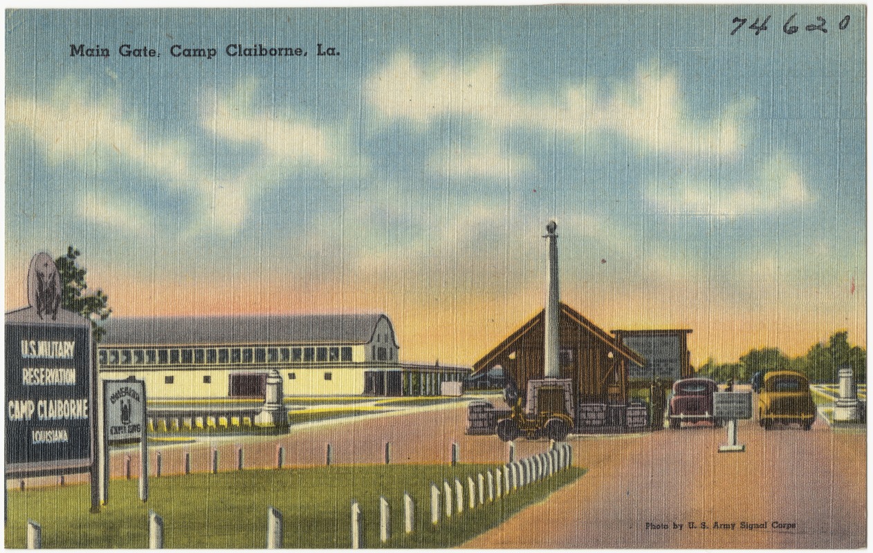 Main Gate, Camp Claiborne, La.