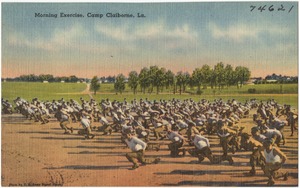 Morning exercise, Camp Claiborne, La.