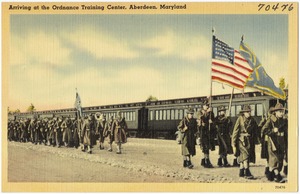 Arriving at the Ordnance Training Center, Aberdeen, Maryland