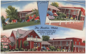 The Hendrix Motel, 404 South Philadelphia Blvd., Aberdeen, Maryland on U. S. Route 40