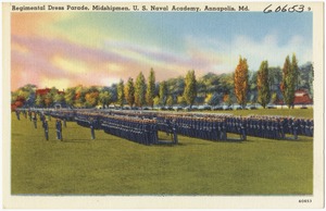 Regimental dress parade, Midshipmen, U. S. Naval Academy, Annapolis, Md.