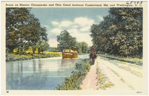 Scene on Historic Chesapeake and Ohio Canal between Cumberland, Md. and Washington, D. C.