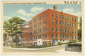 Allegheny Hospital, Decauter Street, Cumberland, Md.