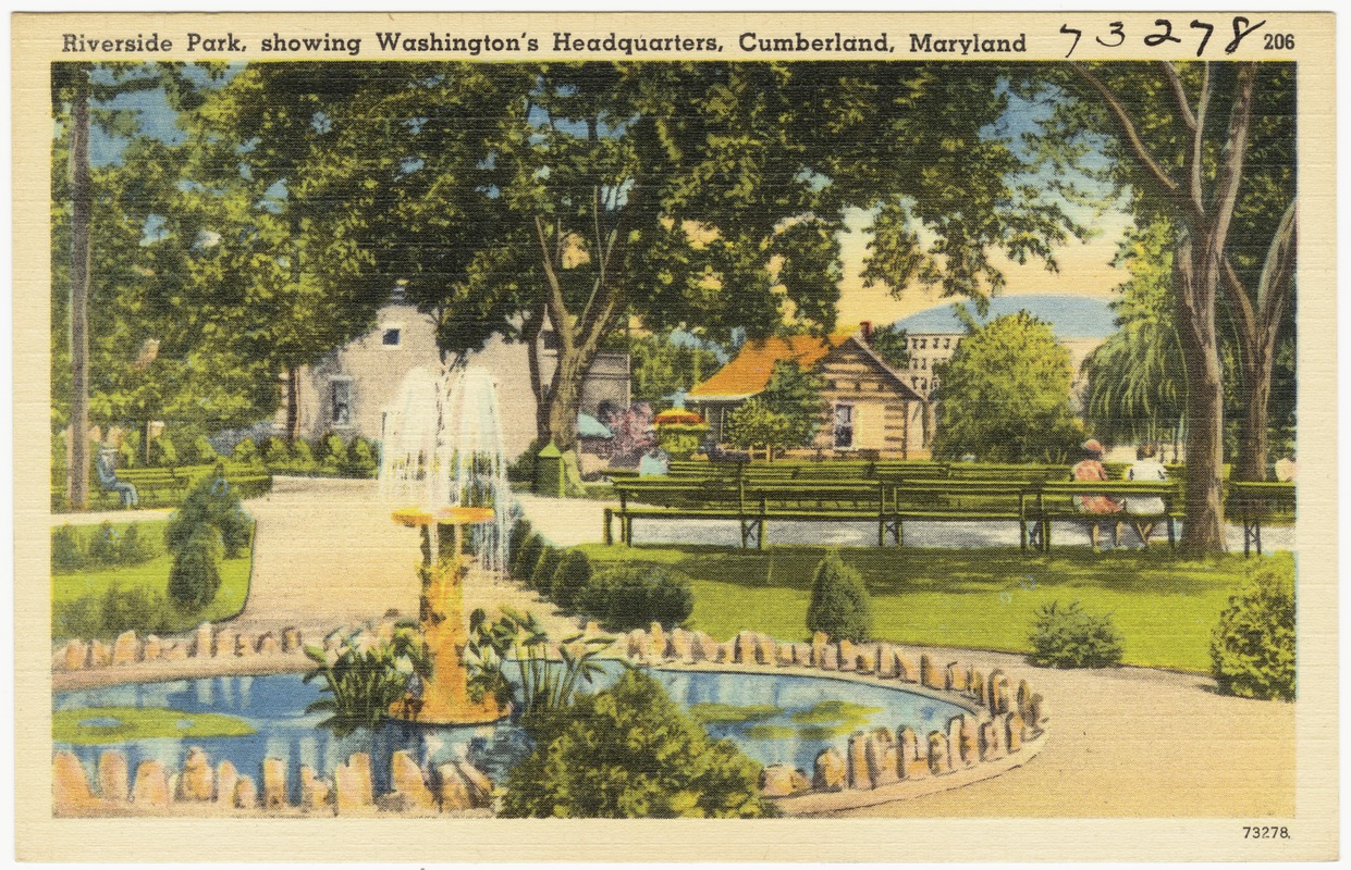 Riverside Park, showing Washington's Headquarters, Cumberland, Maryland