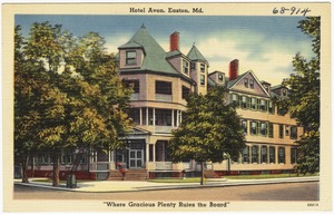 Hotel Avon, Easton, Md., "Where Gracious Plenty Rules the Board"