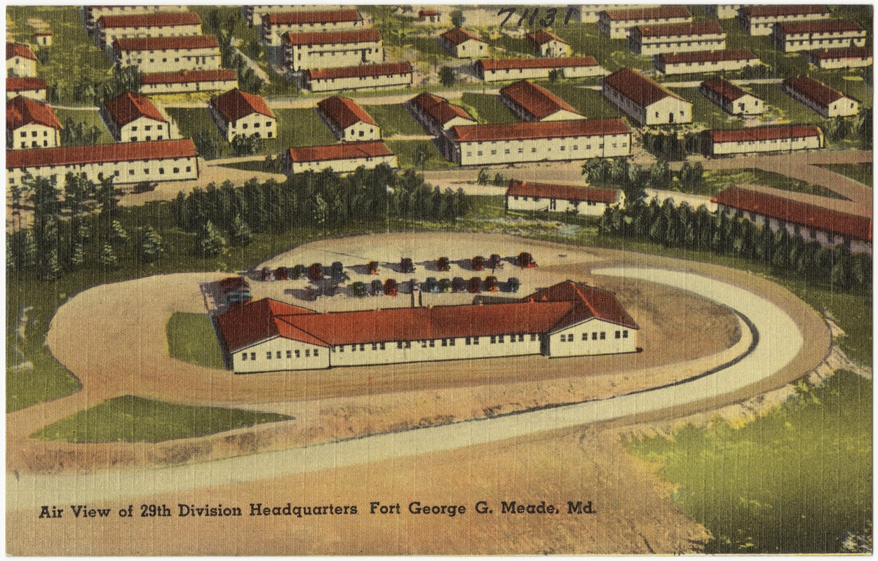 Air View Of 29th Division Headquarters Fort George G Meade Md