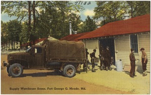 Supply warehouse scene, Fort George G. Meade, Md.