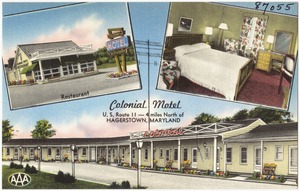 Colonial Motel, U. S. Route 11 -- 4 miles north of Hagerstown, Maryland