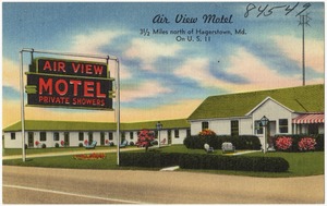 Air View Motel, 3 1/2 miles north of Hagerstown, Md. on U. S. 11