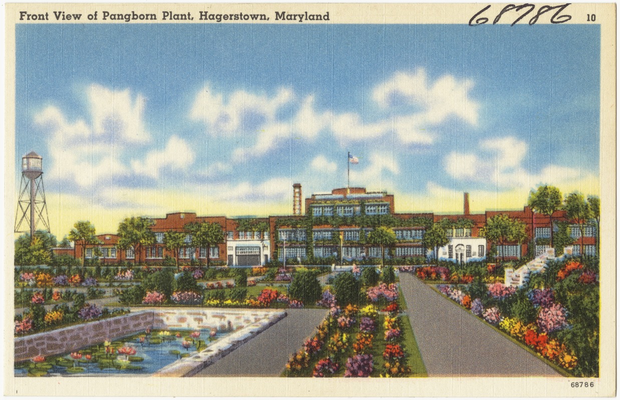 Front view of Pangborn Plant, Hagerstown, Maryland Digital Commonwealth