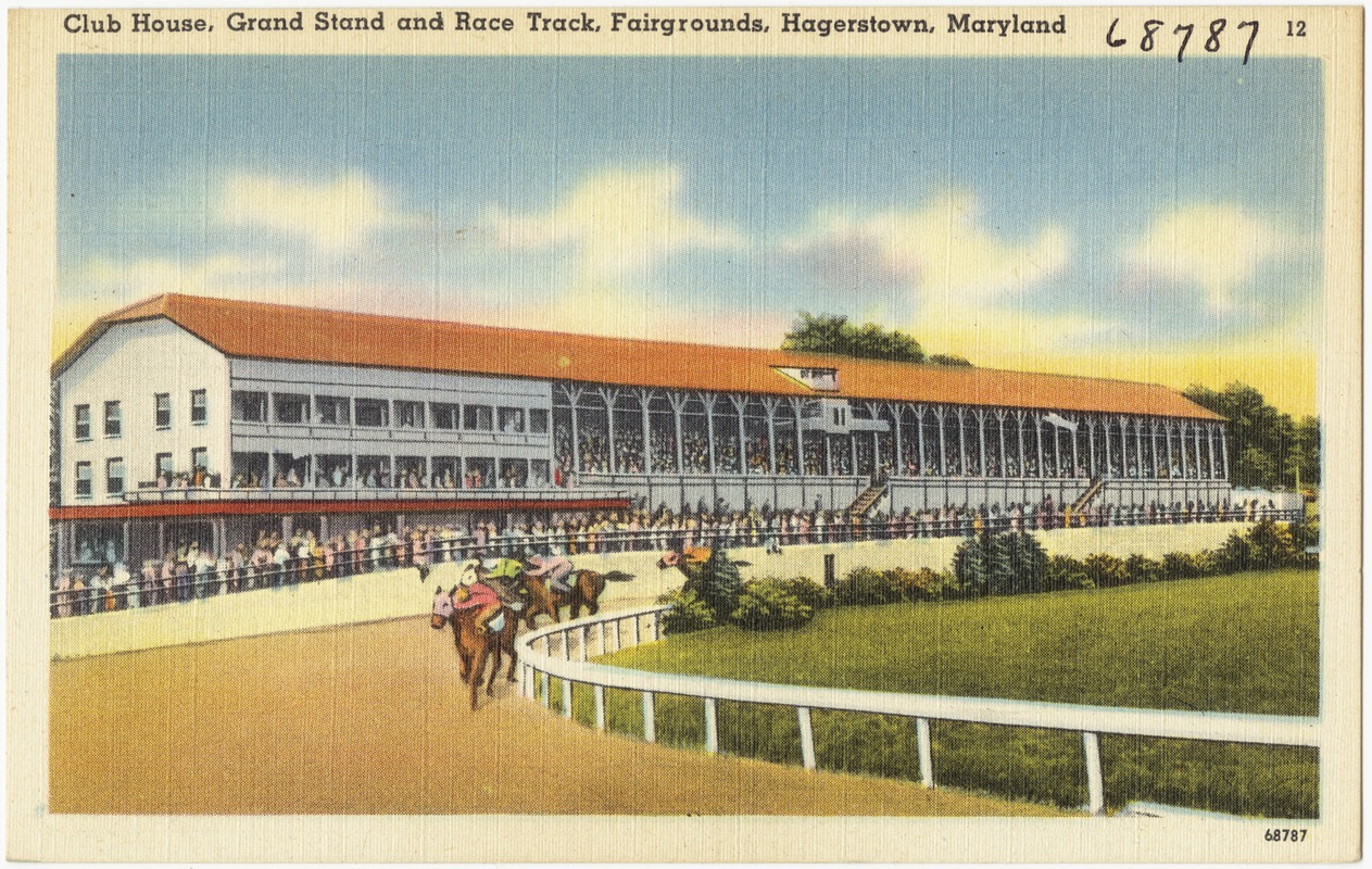 Club house, grand stand and race track, fairgrounds, Hagerstown, Maryland