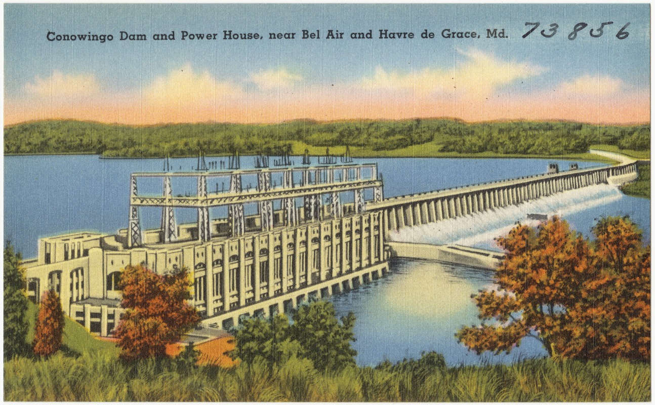Conowingo Dam and Power House, near Bel Air and Havre de Grace, Md.