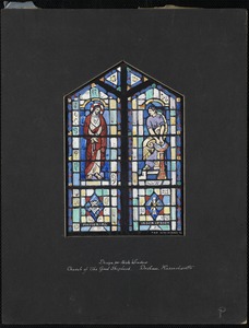 Design for aisle window, Church of the Good Shepherd, Dedham, Massachusetts