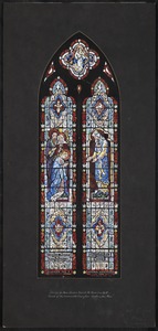 Design for nave window nearest the chancel on north, Church of the Immaculate Conception, Easthampton, Mass.