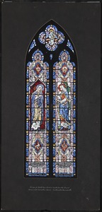 Design for north nave window fourth from the chancel, Immaculate Conception Church, Easthampton, Massachusetts