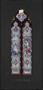 Design for north nave window fifth from the chancel, Immaculate Conception Church, Easthampton, Mass.