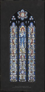 Design for middle aisle window on south, Immaculate Conception Church, Easthmapton, Massachusetts