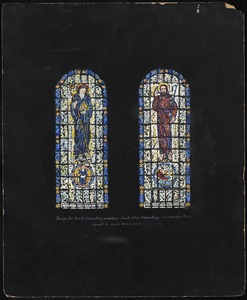 Design for north clerestory window - Saint John's Monastary, Cambridge, Mass. (Next to Saint Basil and S. Augustine.)