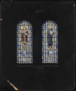 Design for south clerestory window - Saint John's Monastary, Cambridge, Mass. (Nearest entrance)