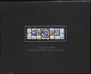 Design for transom window, Chapel of Our Lady's Haven, Fairhaven, Massachusetts