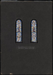 Design for two west panels in Crocker Chapel, Christ Church, Fitchburg, Massachusetts