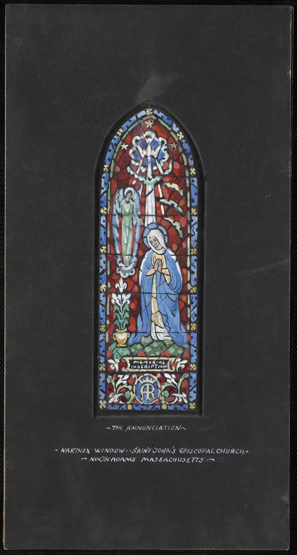 The Annunciation, narthex window, Saint John's Episcopal Church, North Adams, Massachusetts