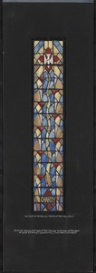 Charity, the first of twelve fruits of the Holy Spirit, typical design for one of the twelve windows of the nave of Saint Anthony's Church, Fall River, Massachusetts