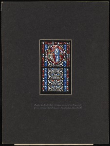 Design for north aisle window, second from transept, Grace Congregational Church, Framingham, Massachusetts