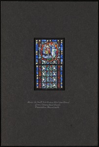 Design for south aisle window, third from chancel, Grace Congregational Church, Framingham, Massachusetts