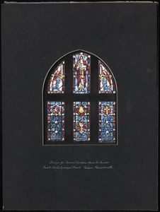 Design for chancel window above the reredos, Saint Mark's Episcopal Church, Foxboro, Massachusetts