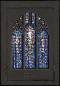 Design for west balcony window, Grace Congregational Church, Framingham, Massachusetts