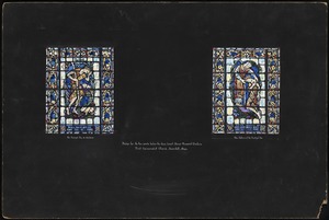 Design for the two panels below the three lancet Stover memorial window, First Universalist Church, Haverhill, Mass.