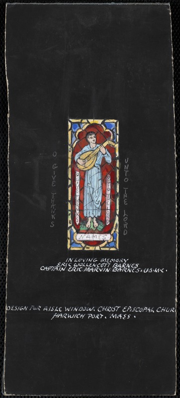 Design for aisle window, Christ Episcopal Church, Harwich Port, Mass.