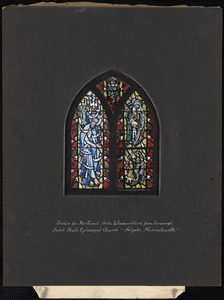 Design for northeast aisle window third from transept, Saint Paul's Episcopal Church, Holyoke, Massachusetts