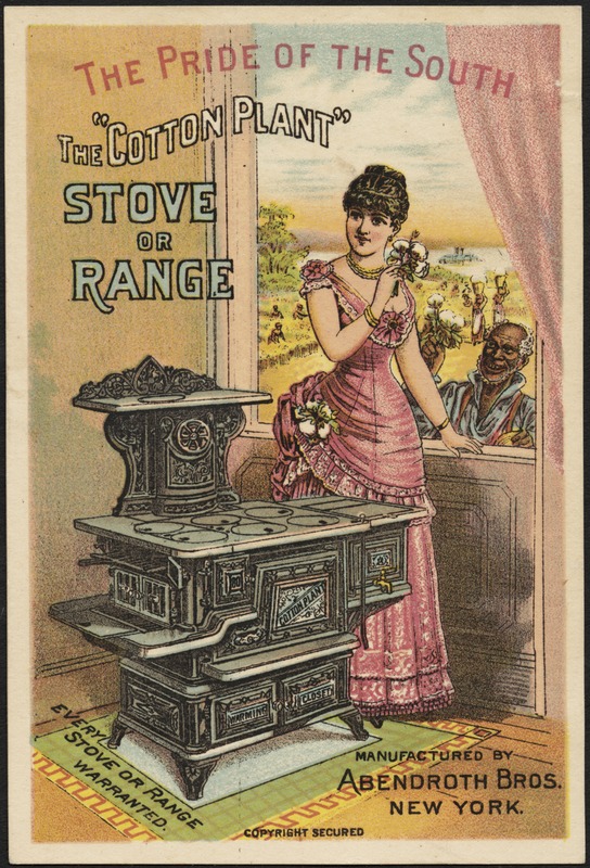 The pride of the South - the "Cotton Plant" stove or range. Every stove or range warranted.