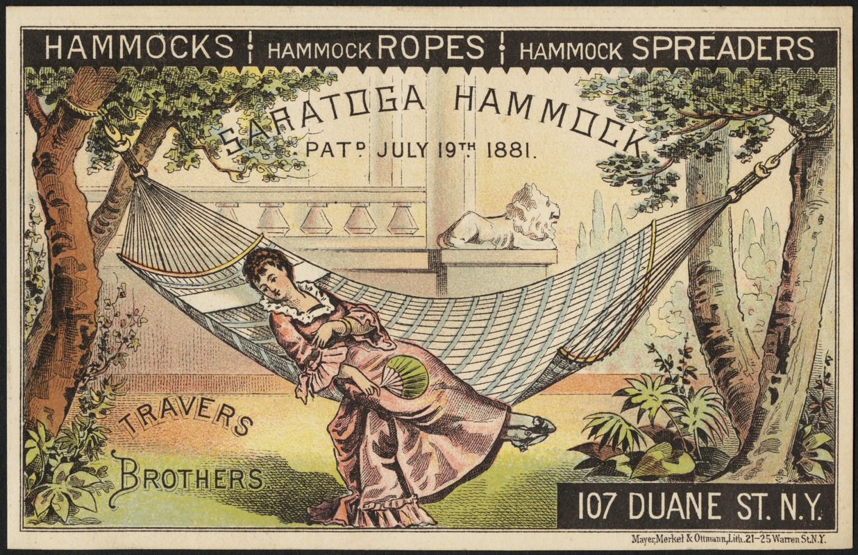 Hammocks, hammock ropes, hammock spreaders, Saratoga Hammock