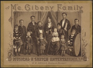 The McGibeny Family, musical & sketch entertainment, B. S. Driggs, business manager
