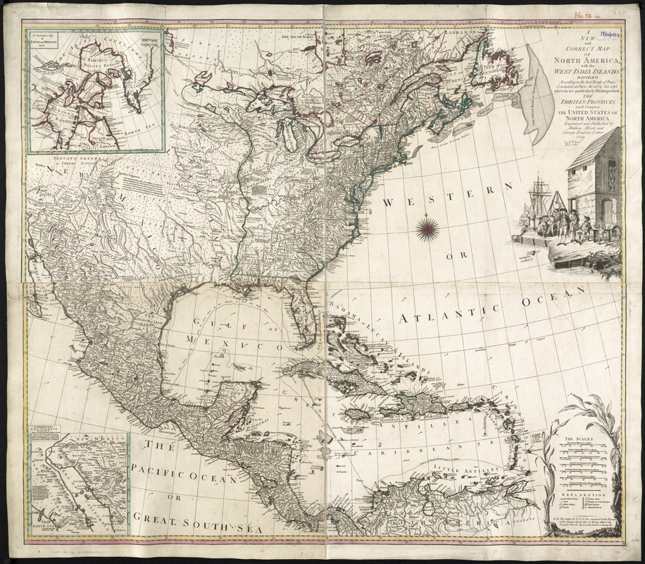 A new and correct map of North America, with the West India Islands