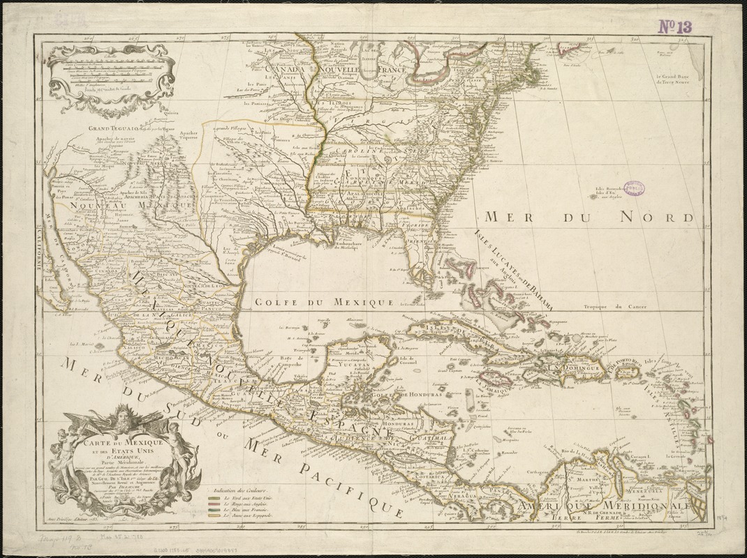 Carte du Mexique et des Etats Unis d'Amérique, partie meridionale